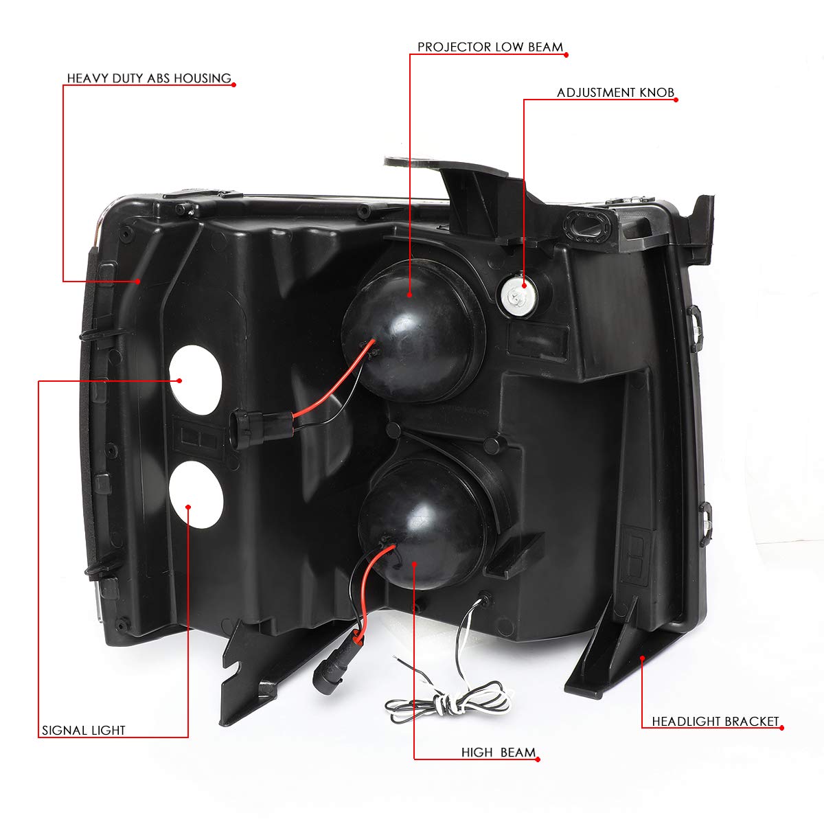Hiページ Amazon.com: DNA Motoring HL-HPL-CSIL07-G2-BK-CL1 Dual LED